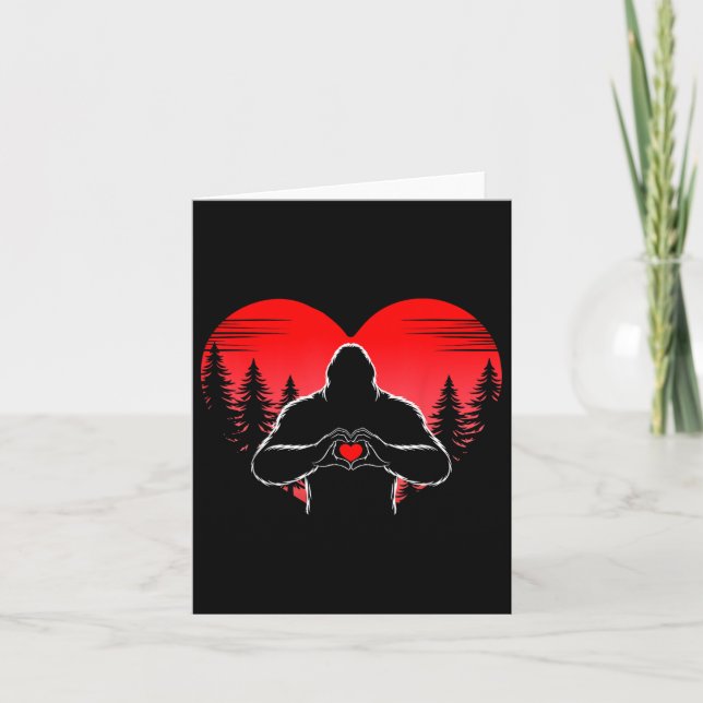 Tarjeta Corazón de pie grande Feliz Día de San Valentín Sa (Anverso)
