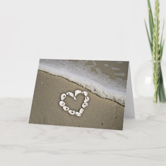 Tarjeta Corazón de playa en las marismas