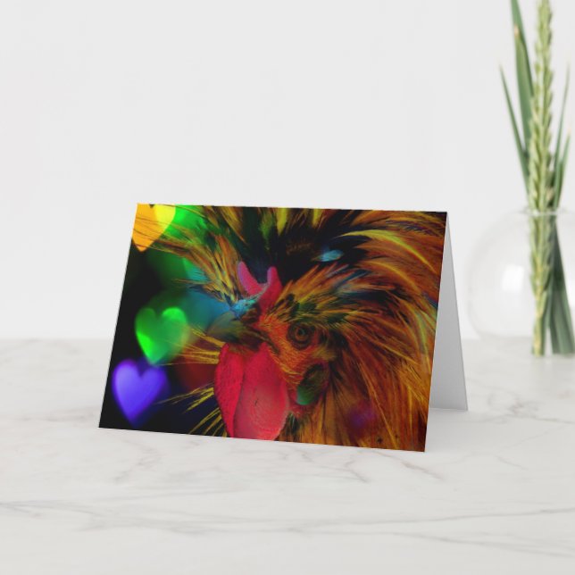 Tarjeta Corazón de pollos (Anverso)