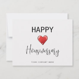 Tarjeta Corazón de Realty de Aniversario Feliz Personaliza