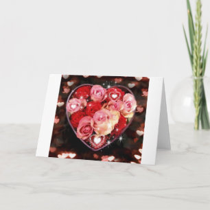 Tarjeta Corazón de rosas