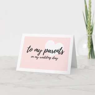 Tarjeta Corazón de Rubor lindo "para mis padres en el día 