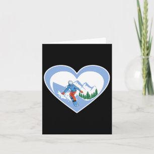 Tarjeta Corazón de Snowboard - Amor de Snowboard