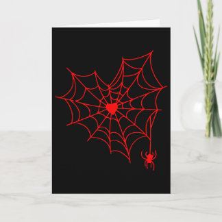 Tarjeta Corazón de telaraña Día de San Valentín Pareja Des