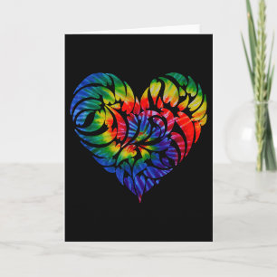 Tarjeta Corazón de teñido tribal abstracto decorativo de S