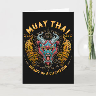 Tarjeta Corazón de un campeón - Kickboxing y Muay Thai Dem