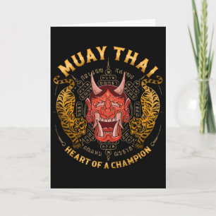 Tarjeta Corazón de un Campeón - Kickboxing y Muay Thai Oni