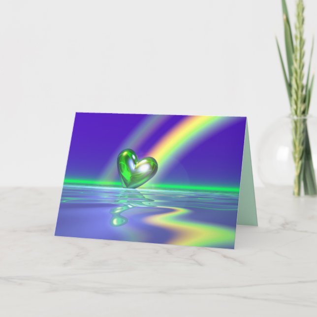 Tarjeta Corazón del día de St Patrick mágico (Anverso)