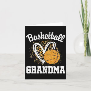 Tarjeta Corazón del leopardo de las nietas de baloncesto