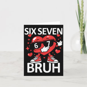 Tarjeta Corazón Divertido Dab 67 San Valentín Bruh Seis Si