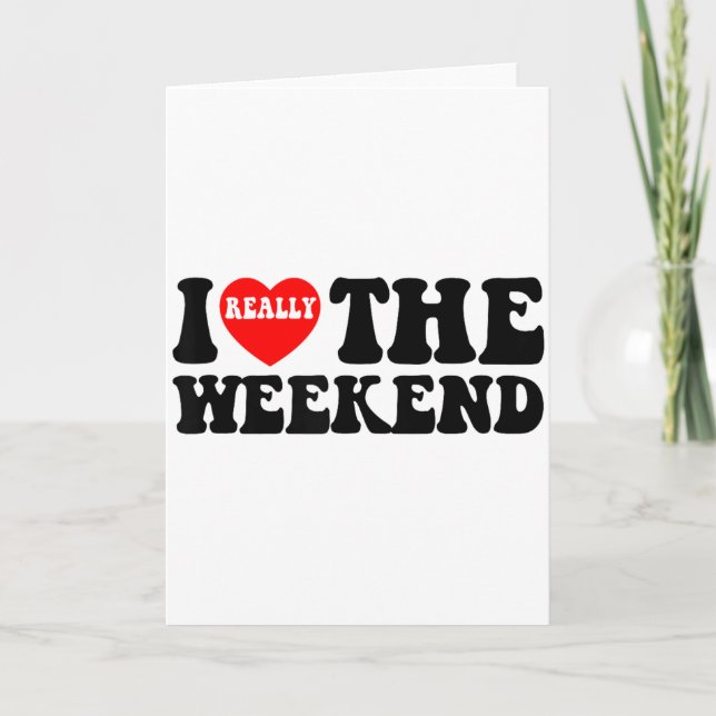 Tarjeta Corazón divertido de fin de semana regalos para pa (Anverso)