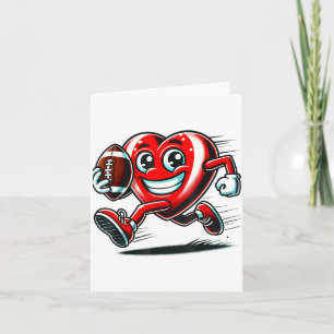 Tarjeta Corazón Divertido Fútbol Americano San Valentín Sr