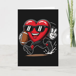 Tarjeta Corazón Divertido Jugando Fútbol Amante Deportista