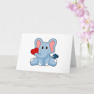 Tarjeta Corazón elefante