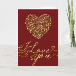 Tarjeta Corazón elegante del día de San Valentín