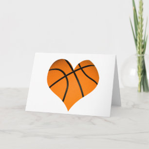 Tarjeta Corazón en forma de baloncesto
