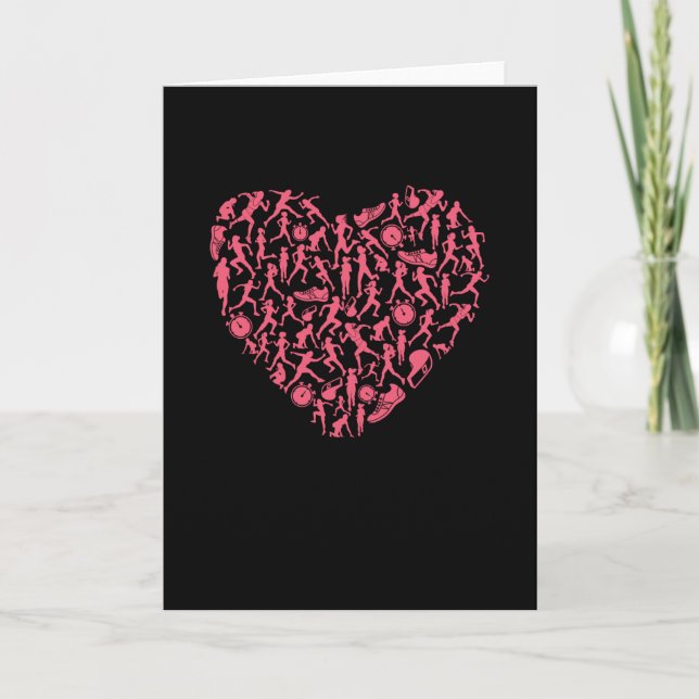 Tarjeta Corazón en marcha - Siluetas de mujeres que maneja (Anverso)