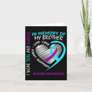 Tarjeta Corazón en memoria de mi hermano Conciencia de sui