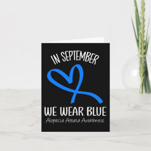 Tarjeta Corazón En Septiembre Usamos Alopecia Azul Areata