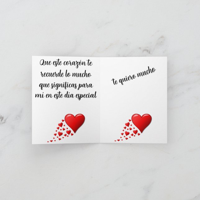 Tarjeta corazon especial (Interior)