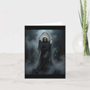 Tarjeta Corazón fantasma manos día de las madres floral cr