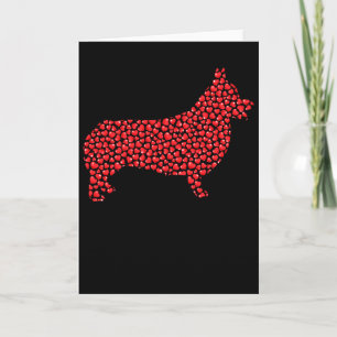 Tarjeta Corazón Forma Amor Welsh Corgi Perro Día de San Va