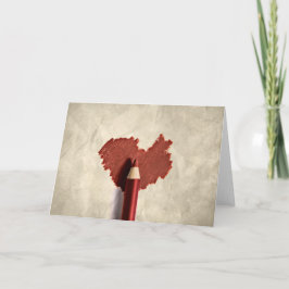Tarjeta Corazón garabateado esbozado