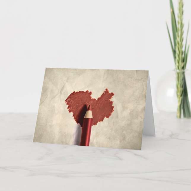 Tarjeta Corazón garabateado esbozado (Anverso)