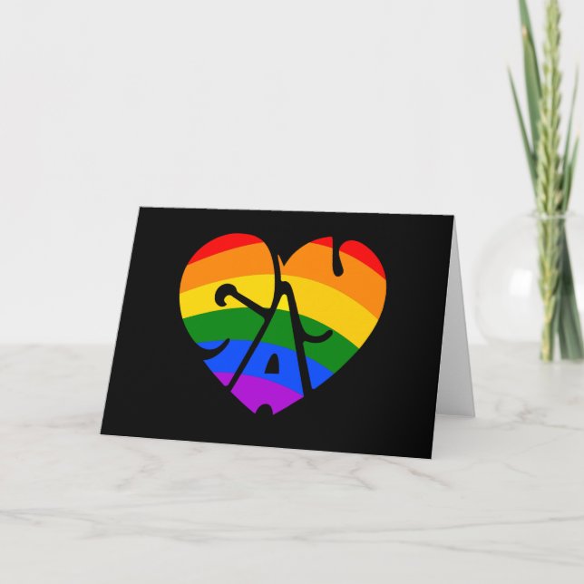 Tarjeta Corazón gay (Anverso)