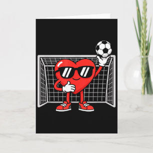 Tarjeta Corazón Genial Niños Jugando Fútbol Valentín Porte