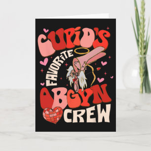 Tarjeta Corazón Groovy Disco Cupido's Crew Obgyn Favorito