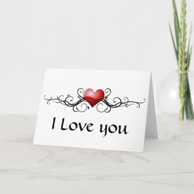 Tarjeta Corazón grunge te amo - Personaliza (Anverso)