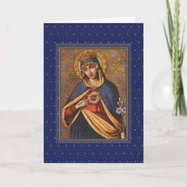 Tarjeta Corazón inmaculado de la bendita Virgen María Cató