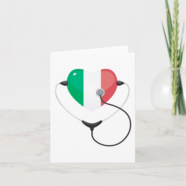 Tarjeta Corazón italiano con Stethoscope Healthcare (Subido por el creador)