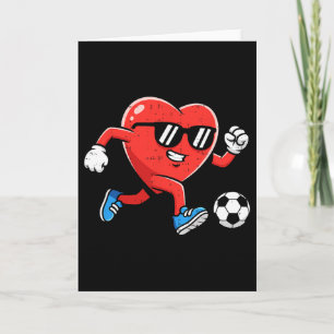 Tarjeta Corazón Juega Fútbol Día de San Valentín para Adol