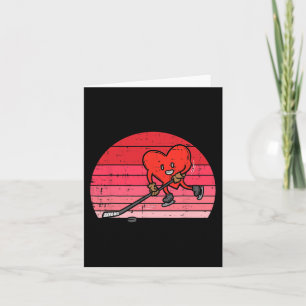 Tarjeta Corazón jugando hockey sobre hielo deporte hombres