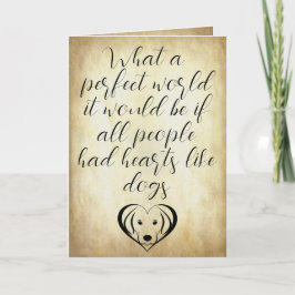 Tarjeta Corazón lindo como perros mundo perfecto