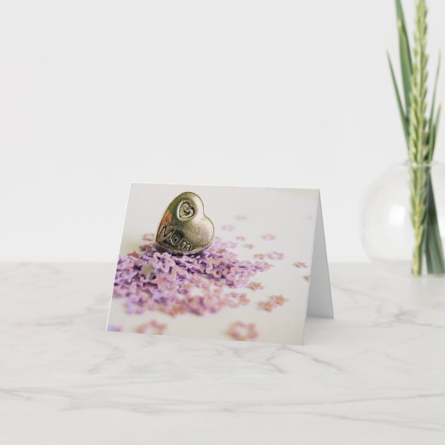 Tarjeta Corazón lindo del día de madre (Anverso)