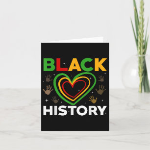 Tarjeta Corazón Manos del Patrimonio Africano-Estadouniden