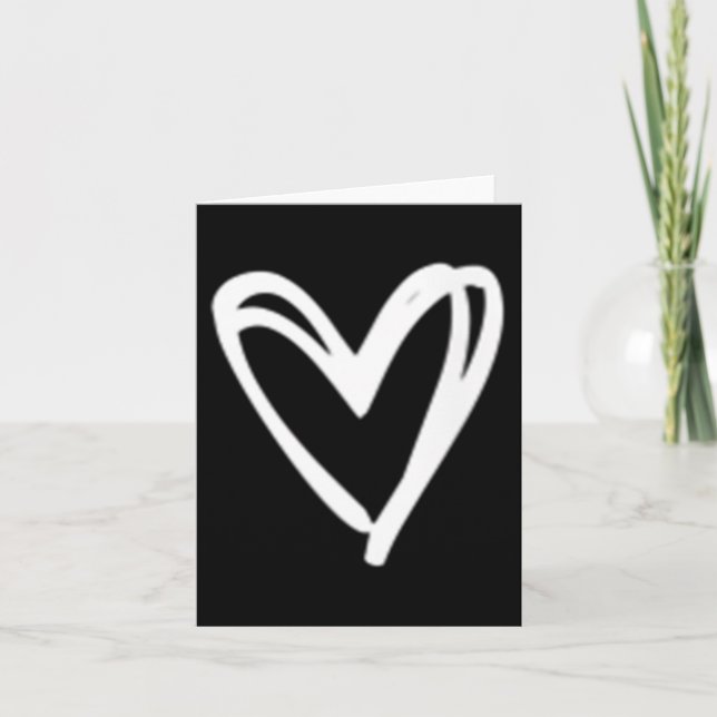Tarjeta Corazón minimalista de mujer (Anverso)