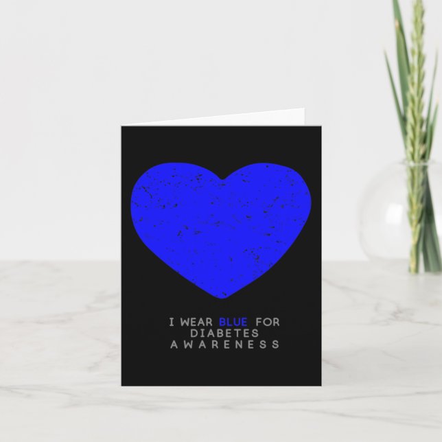 Tarjeta Corazón para la toma de conciencia sobre la diabet (Anverso)