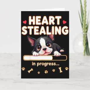 Tarjeta Corazón perro Boston Terrier regalo divertido Bost