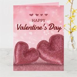 Tarjeta Corazón personalizado brillante púrpura reluciente