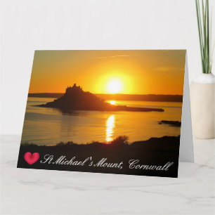 Tarjeta Corazón personalizado St Michaels Mount Cornualles