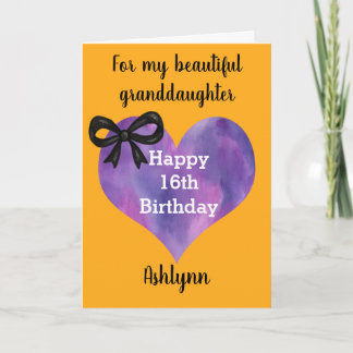 Tarjeta Corazón Púrpura Cumpleaños de Halloween 16 Anivers