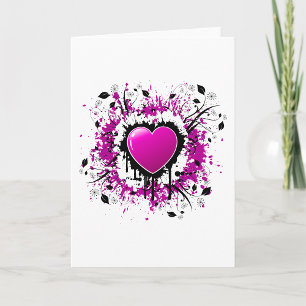 Tarjeta Corazón Púrpura de San Valentín