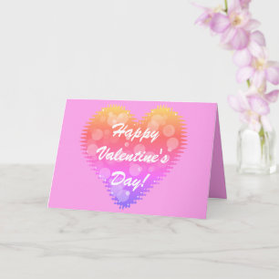 Tarjeta Corazón Retro del Día de San Valentín