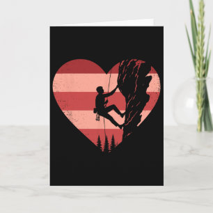 Tarjeta Corazón Retro Subiendo Valentine Climber Mujeres H