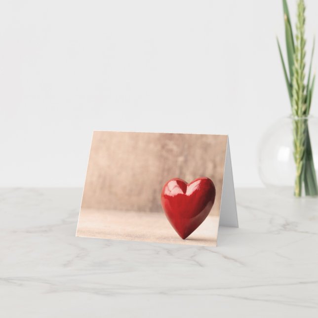 Tarjeta Corazón rojo. (Anverso)