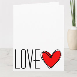 Tarjeta Corazón Rojo AMOR